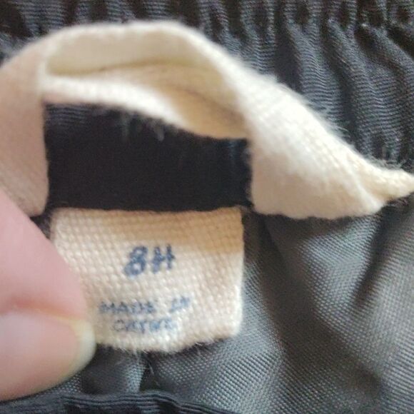 Lands End Black Snow Pants Size 8 Grow A Longs Winter Snow Sports Ski Snowboard - Picture 6 of 14